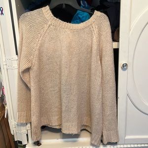 ekklesia tan open back sweater